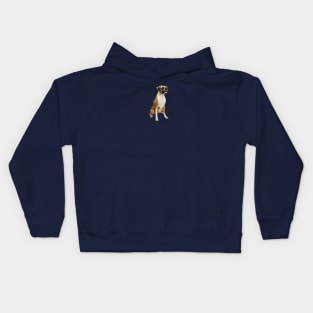 Boxer (with black mask & natural ears) - Just the dog Kids Hoodie